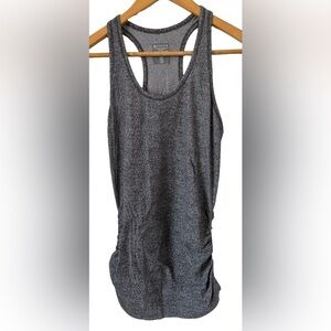 Athleta heather gray racerback tank w side touching WMNS S